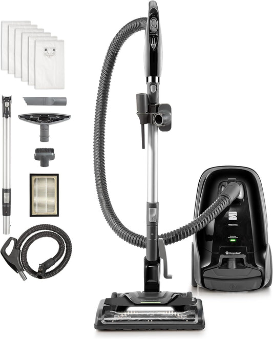 Kenmore BC3006 400 Series Pet Friendly Lightweight Bagged Canister Vacuum Cleaner 2-Motor Design with Hair Eliminator Brushroll, HEPA Filter, LED Headlight, Extended Wand and Auto Cord Rewind