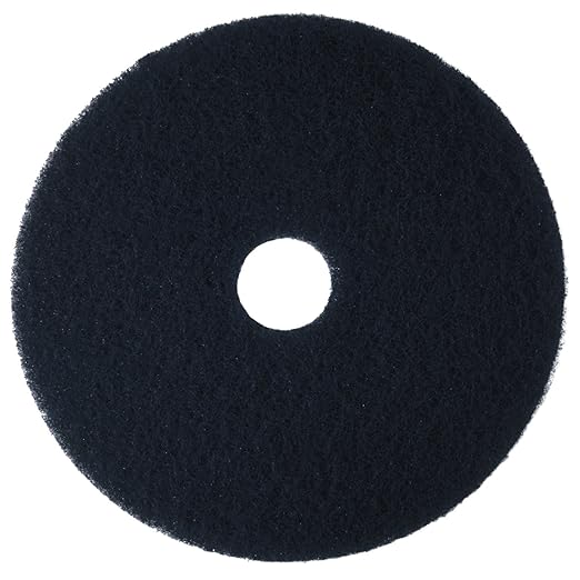 3M 7300 Black 24-Inch High Productivity Pad (5 per Case)