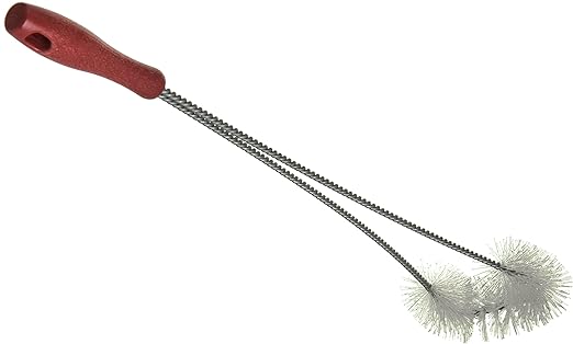 Carlisle FoodService Products 4011205 High Heat Looped Fryer Basket Brush, 24", Red (Pack of 6)