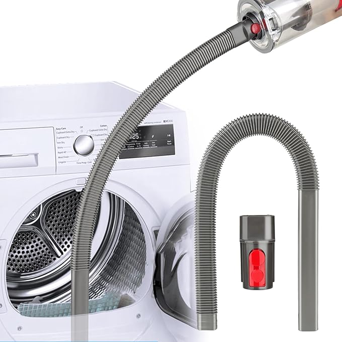 Dryer Vent Lint Removal Tool Vacuum Attachments Hose for Dyson GEN 5 V15 V12 V11 V10 V8 V7 Detect Outsize Slim Absolute Cyclone Vacuum Cleaner Dryer Cleaner Kit Nozzle Crevice Flexible Hose