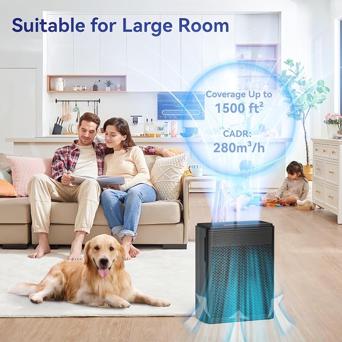 YARIKI P280 Air Purifier + 2 Pack YARIKI P280 Replacement Filter Combo