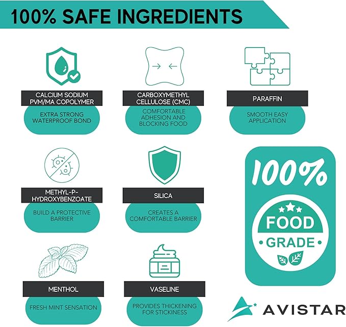 Avistar Extra Strong Denture Adhesive Cream (3 Pack, 4.2 Fl Oz) and Retainer Cleaning Tablets (300 Mint Flavor, 10 Months Supply)