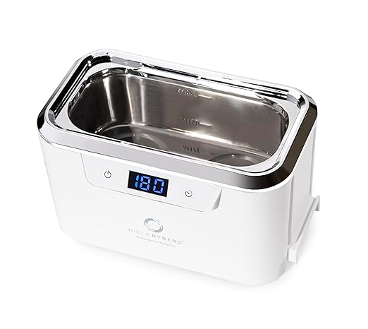 Digital Ultrasonic Cleaner USC-100WBX - 27oz / 800ML Large Capacity, Dual Transducers, 5 Cleaning Modes with Overheat Protection for Jewelry, Watches, Eyeglasses, Dentures and Retainers