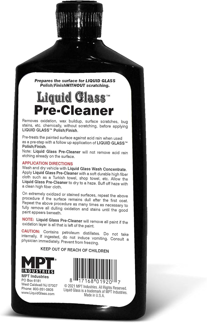Liquid Glass Pre-Cleaner, For Use on Cars, Trucks, Boats, Aircraft, and in the Home - 16 Fluid Ounces