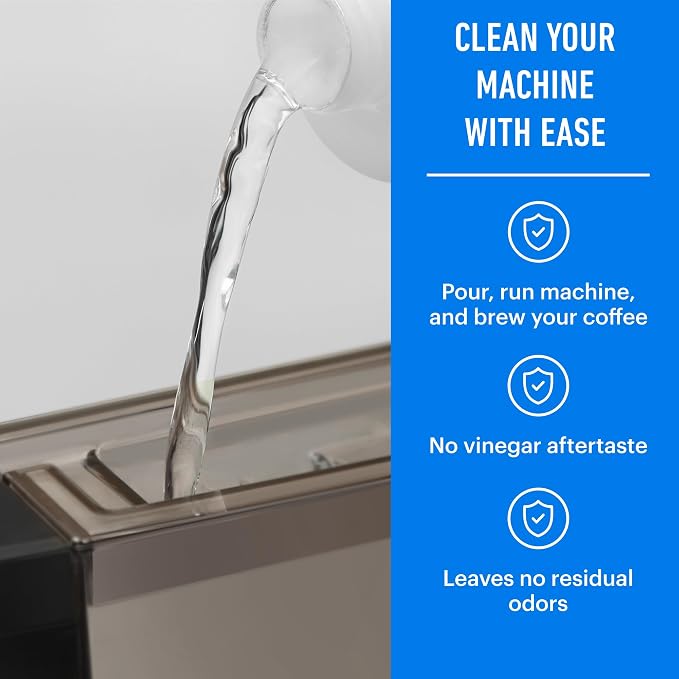 Essential Values Descaling Solution Compatible with Breville, Coffee Pot Cleaner, Descaler Specially Formulated for Breville Coffee Machines,12 Month Supply, 2-Pack