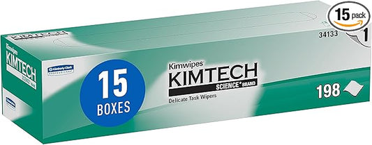 Kimtech Science Kimwipes Disposable Task Wipers 11-4/5 x 11-4/5" 34133, 15 Pack, 2940 Wipes