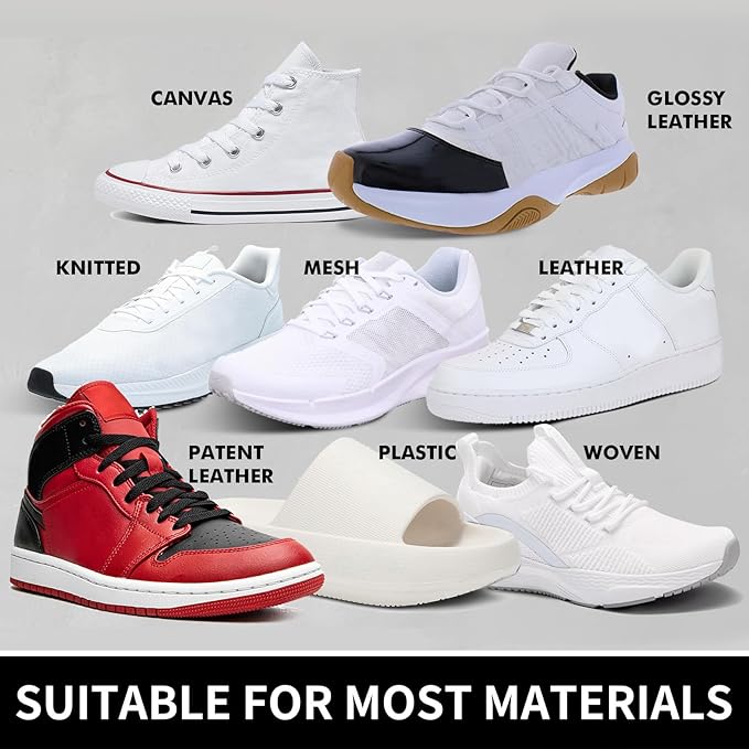 Shoe Cleaner Kit for Sneaker - 8.5 Oz Shoe Cleaning Kit with Shoe Brushes & Towel, White Shoe Sneaker Cleaner Kit, Suede Shoe Cleaner for Suede Mesh Leather Knit, and Most Materials