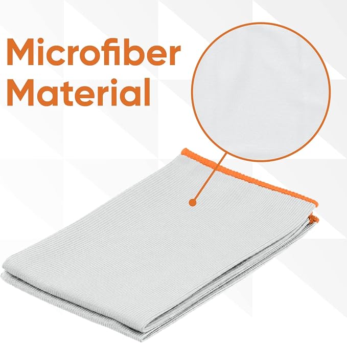 Superio Microfiber Glass, Mirror, Window Cleaning Cloth for Car Windshield, Lenses Tv Screen, Electronics, 14x16 Large Micro Fiber Lint & Streak Free Blue/Green 2 Pack, Just Water (24 Pack)