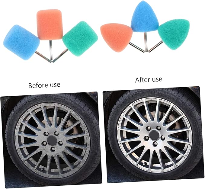 Unomor 80pcs Polishing Sponge Pads Kit for Car Buffing and Detailing Reusable Buffing Wheels for Auto and Furniture for Polishing