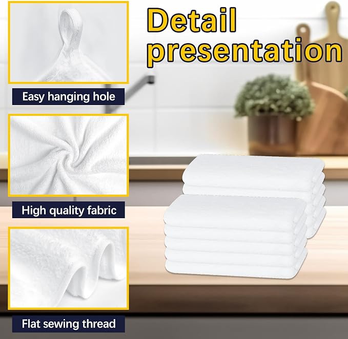 LIZOIDZSM 15 Pcs Sublimation Towels Blank,16 x 24 Inch Sublimation Hand Towels,DIY Microfiber Sublimation Kitchen Towels Dish Towel,Sublimation Tea Towel Blanks