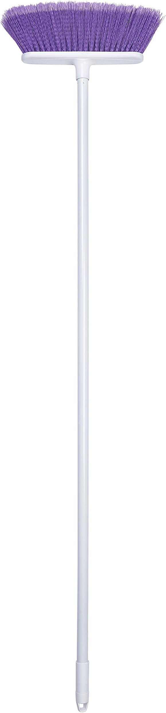 The Original Soft Sweep Magnetic Action Broom Assorted Colors with White Metal Handles (1 Broom)