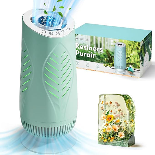 Resiners Purair Air Purifier for Epoxy Resin, Resin Air Purifier with H13 True HEPA Filter, SGS Certified, Air Filtration System for Resin Molding & Casting, Epoxy Resin Tools Accessories Supplies