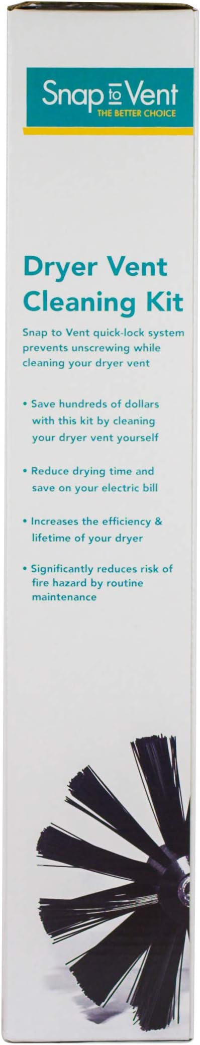 14' Quick Snap Cleaning Kit with Drill Attachment for Dryer Hose and Vent Duct Cleaning - Ziggurat Products