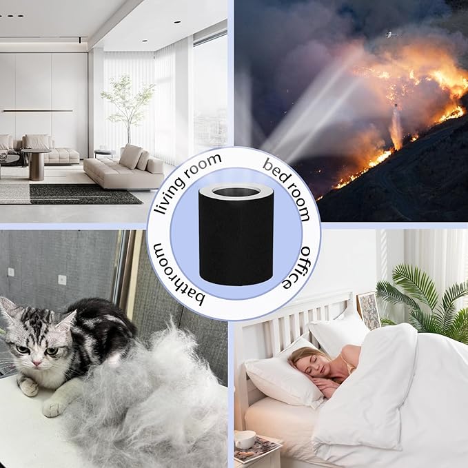 HP670 Filter Compatible with Hunter HP670 Air Purifier - 1 Pack H13 True Hepa and 6 Pack Activated Carbon Pre-Filter part # H-HF670-VP | Capable of Capturing Dust Pet Dander, Ideal for Room
