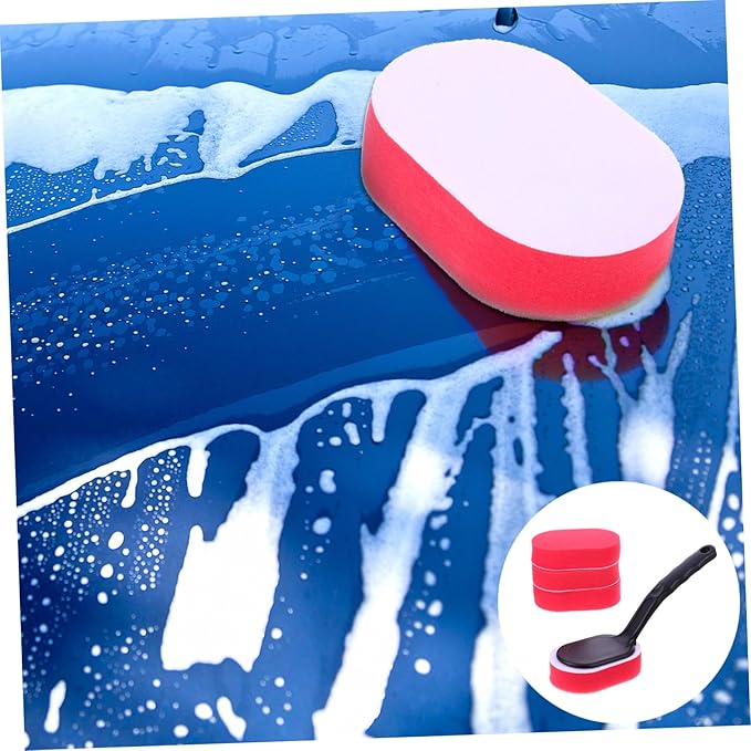 MAGICLULU 15pcs Car Detailing Brush Set Ergonomic Handle Tire Waxing Sponge Applicator for Wheel Cleaning and Maintenance Car Cleaning Tool for Tire Shine and Detailing