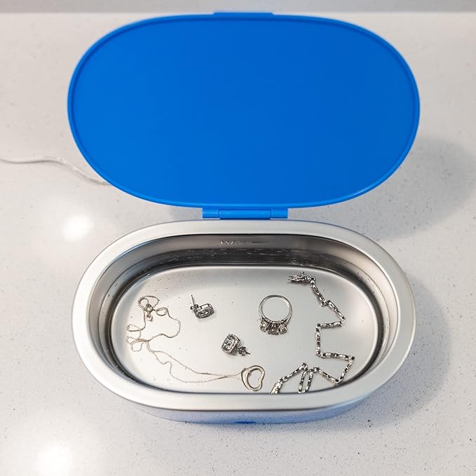 New Gen Ultrasonic Cleaner. Noiseless Jewelry Cleaner Machine, Diamond Ring Cleaner, Silver Jewelry Cleaner, Ultra Sonic Cleaner for Eyeglass, Watch, Retainer or Denture Cleaner