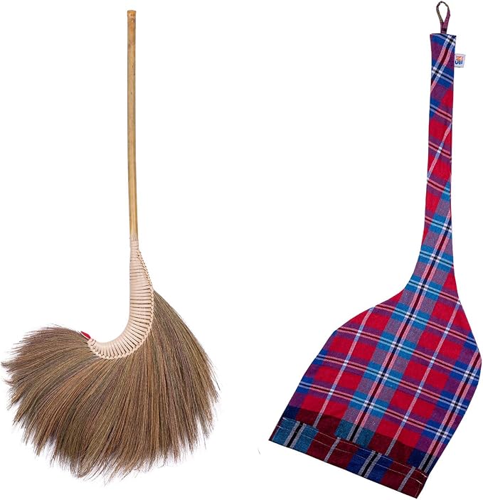 Natural Grass Broom 100% Handmade (Contemporary)