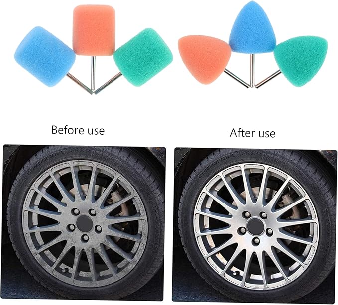 MAGICLULU 48pcs Buffing Sponge Pads Kit for Auto Detailing Reusable Polishing Wheel Car Furniture and Finishing