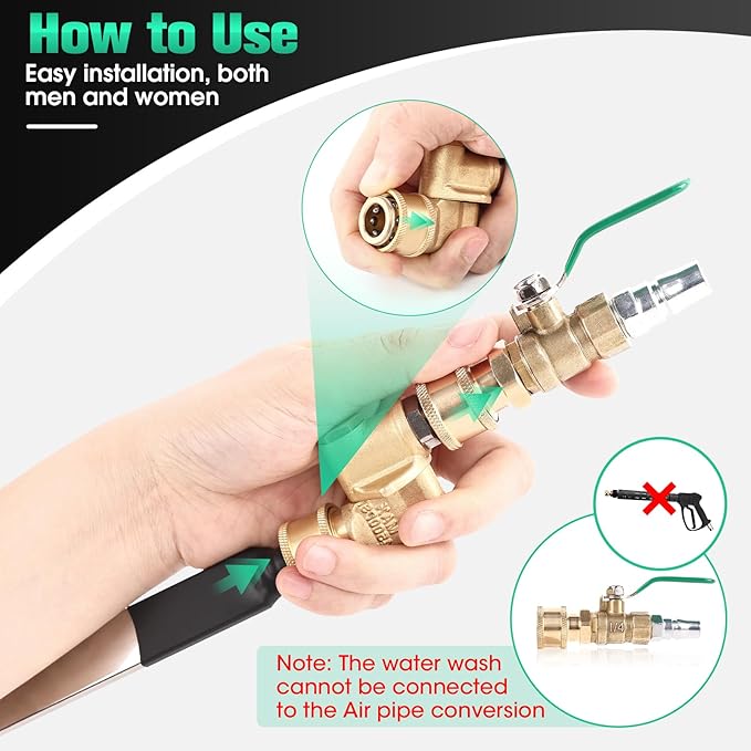 47" & 24" Radiator Cleaning Wand, 8-Piece Set- 4500 PSI Stainless Steel Dual Water/Air Radiator Cleaner with Valve Switch, Connector, Cleaning Brush and Sealing Tape for Cars, Trucks, Heavy Equipment