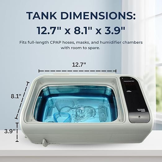 iSonic CPAP Ultrasonic Cleaner – Deep Cleaning for CPAP Masks, Hoses & Sleep Apnea Accessories (Large)