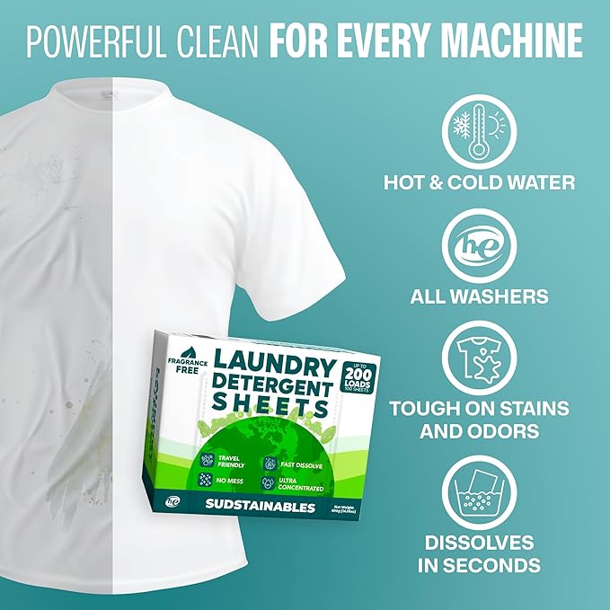 Fresh Linen, Lemon, and Unscented bundle 100 Sheet Laundry Detergent Sheets