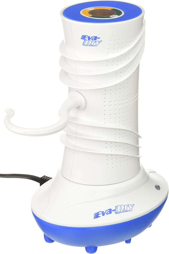 Eva-Dry EDV-365 Rechargeable Dehumidifier System | 2 Cylinders + Blower Base | One Works While One Renews | 2-Hour Renewal | Gun Safe, Closet, Boat, RV | Up to 400 Cu Ft