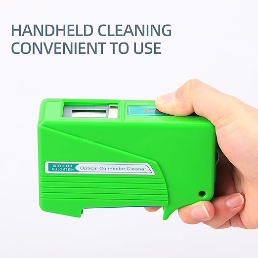 Fiber Optic Cleaning Box for SC/LC/FC Connectors, Professional Fiber Adapter Port Cleaner Kit