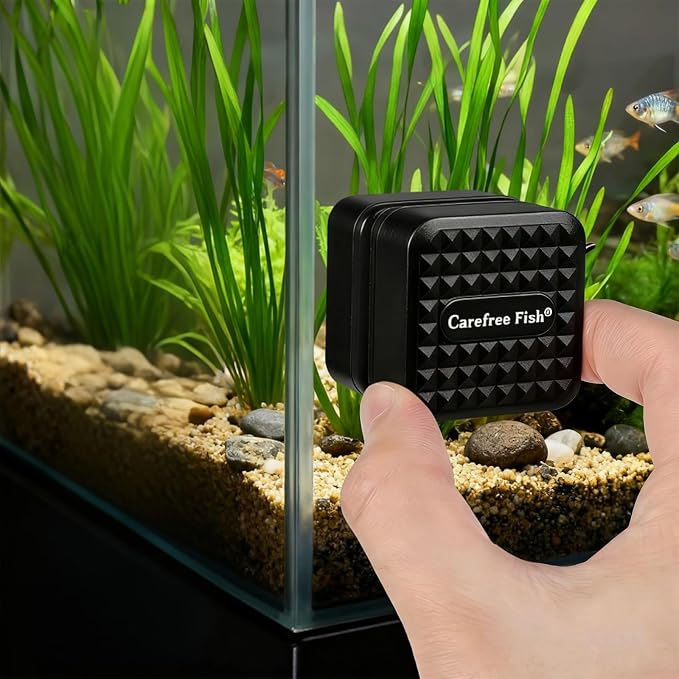 Carefree Fish Aquarium Mini Magnetic Cleaner for Glass Fish Tank Tiny Algae Scraper Not Floating