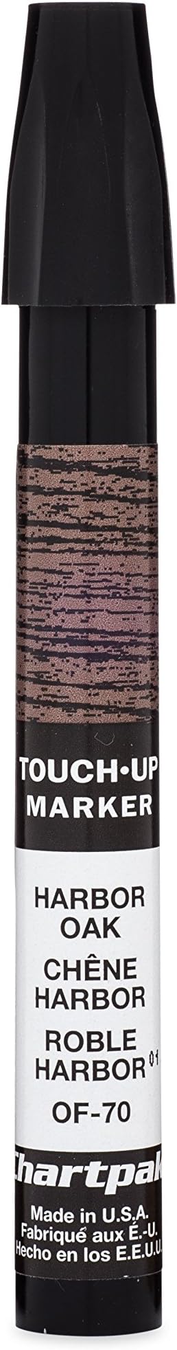 Chartpak Wood Furniture Touch-Up Marker, Tri-Nib, Harbor Oak, 1 Each (OF70)