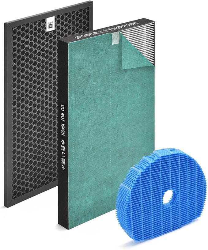 1 Set KC860U Filter Compatible with Sharp KC860U Filter Replacement Air Pur-ifier Model KC-860U, H13 Ture HEPA for Home Clean, Acti-vated Car-bon for Smoke, Odors