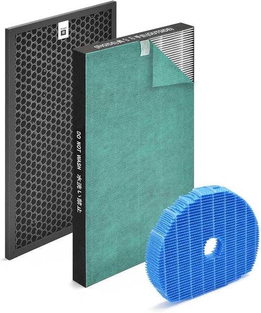 1 Set KC860U Filter Compatible with Sharp KC860U Filter Replacement Air Pur-ifier Model KC-860U, H13 Ture HEPA for Home Clean, Acti-vated Car-bon for Smoke, Odors