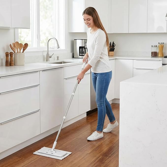 Disposable Dry Sweeping Cloths for KZKR Push Clamp Mop，Compatible with Swiffer Sweeper – 60 Count, 8.6" x 11.8" Refill Pads for Floor Mopping, Dusting & Daily Cleaning (Mop Not Included)