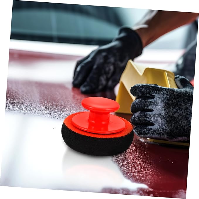3sets Car Wax Applicator Pads Hot Cleaning Polishing Sponges Car Wax Sponge Detail Polishing Pads Multi-Surface Safe Versatile for Furniture Floors