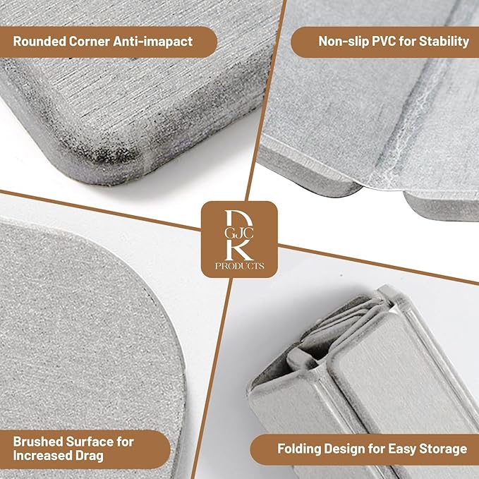 Collapsible Quick Drying Dish Mats, Stone Drying Mat for Kitchen Counter - 24x16 Inches Foldable Quick-Drying Diatomaceous Earth, Super Absorbent, Non-Slip, Kitchen Countertops Suitable (White)