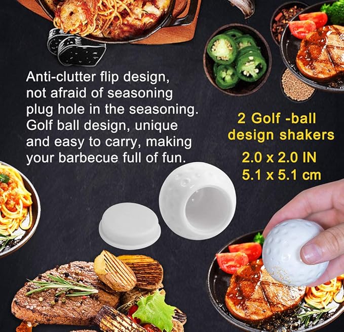 POLIGO 18" Safe Grill Brush and Scraper Bristle Free for All Grills Bundle with 7PCS Golf-Club Style Grill Accessories Set with Rubber Handle - Grilling Set Ideal Christmas Birthday Gifts for Men Dad