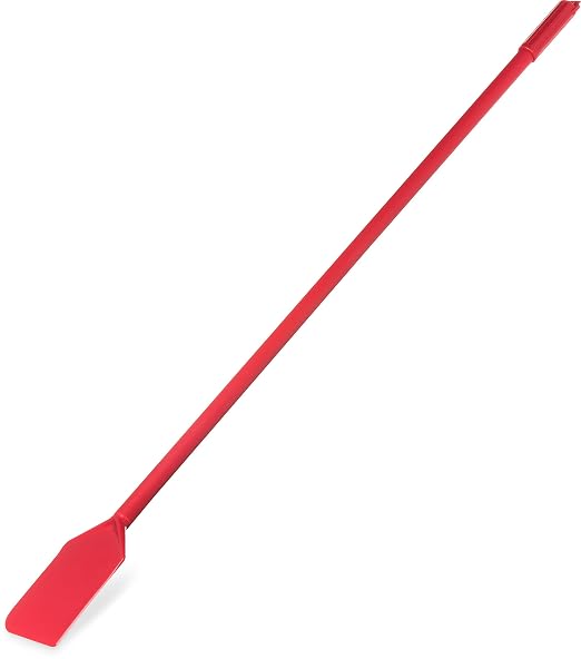 SPARTA 48" Nylon Paddle Scraper with 4.5" x 7.5" Contoured Blade, One-Piece Mixing Tool for Large Batch Cooking and Food Processing, Red (Pack of 6)