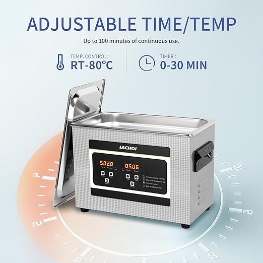 4.5L Jewelry Cleaner with Heater&Timer 40kHz 1.2 gal Digital Sonic Cleaner Ultrasonic Cleaner Ultrasonic parts cleaner Machine for Jewelry Watch Ring Coin Diamond Glasses Lab Ultrasonic Cleaner