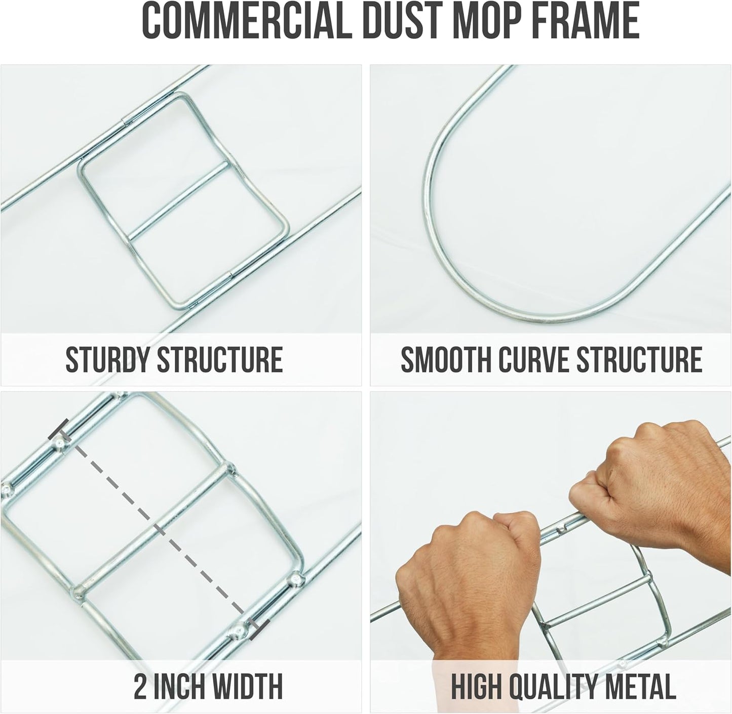 Kleen Handler 36 Inch Commercial Dust Mop Frame (3 Pack)