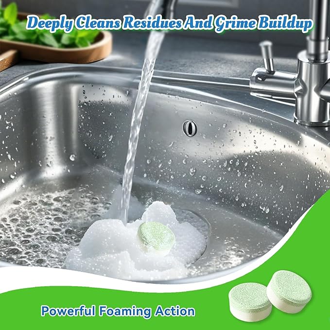 Laundry Detergent Sheets Santal 240 Loads & Garbage Disposal Cleaner Tablets Mint 24 Pack