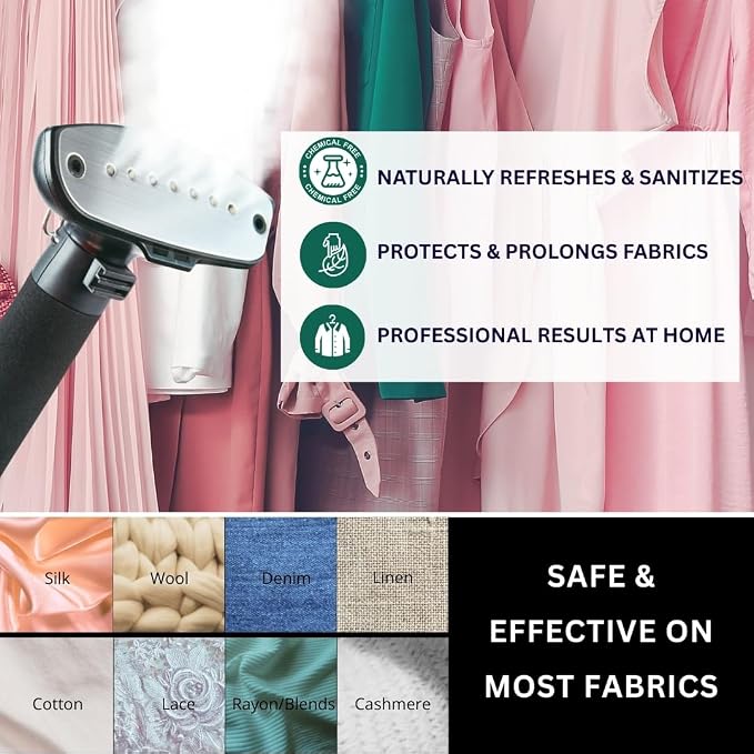 SALAV® Limited Edition Pro Series Standing Garment Steamer & Ironing Board – 1500W, 4 Steam Levels, Stainless Steel Plate, 1.8L Tank, Chrome Finish & Wheels