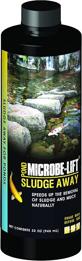 MICROBE-LIFT PL Pond Bacteria and Sludge-Away Pond Sludge and Muck Remover (32 Ounces)