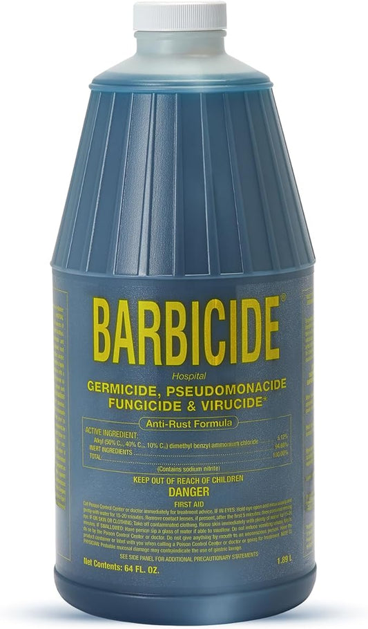 BARBICIDE Half Gallon Disinfectant Concentrate | EPA-Registered, Hospital-Grade Germicide for Salons & Barbershops | Anti-Rust Solution for Shears, Combs & Professional Tools | EPA-Registered