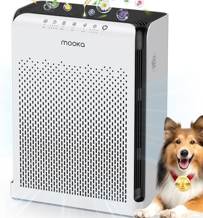 MOOKA Air Purifiers M200L & C300 for Home Large Room up to 2800 Ft²