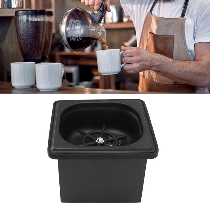 Stainless Steel Pitcher RinserFrom Opening Kitchen Sink Automatic Glass Cup Washer for Hotel Bar Coffee Milk Tea Cup Black (Small)