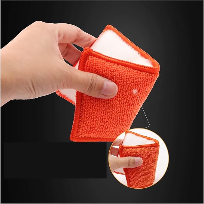 Compatible for Car Interior Scrubbing Washing Sponge Microfiber Wax Applicator Different Sides Hand Waxing Pads