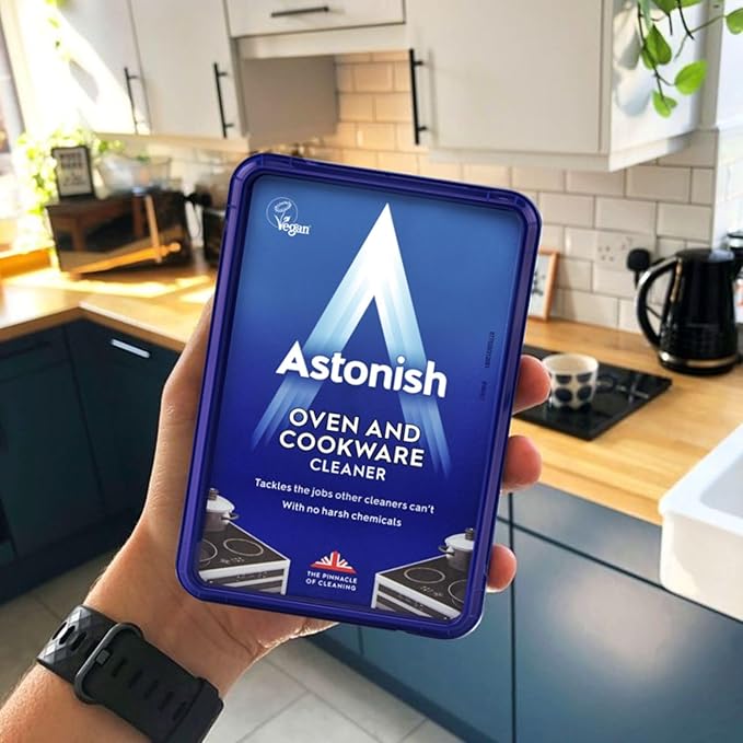 Astonish Kitchen Degreaser & Cleaner Bundle – Oven & Cookware Cleaning Paste, Extra Strength Grease Lifter Spray with Baking Soda, and Specialist Hob Cleaner Cream – Heavy Duty Multi-Surface Cleaning