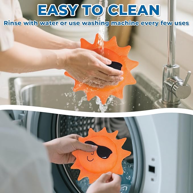 2 Pack Hot Tub Scum Absorber, Reusable Hot Tub Floating Sponge Absorber Cleaner, Hot Tub Accessories Absorb Oil & Dirt to Keep Your Hot Tub Water Clean and Clear