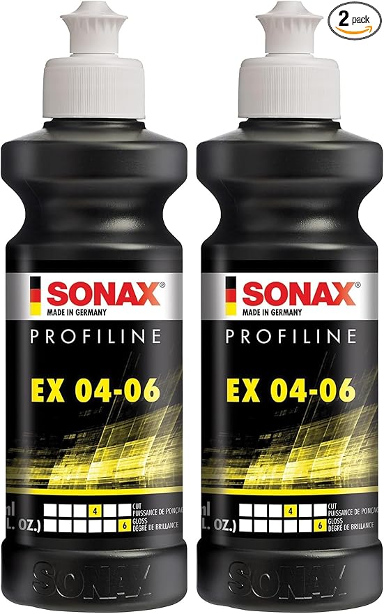 Sonax Profiline EX 04-06, 8.45 fl. oz. (Pack of 2) - Medium Cut Metal Polishing Compound