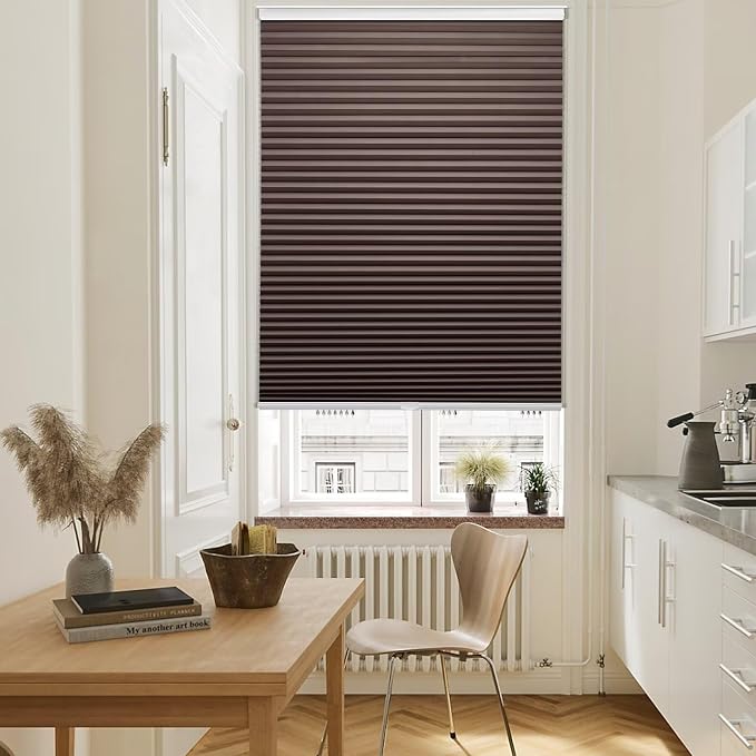MYshade Cordless Blackout Cellular Shades, 1.5" Honeycomb Window Blinds for Bedroom & Nursery, Thermal Insulated, Noise Reducing, Privacy Shades, Inside or Outside Mount (32" W x 72" H, Taupe)