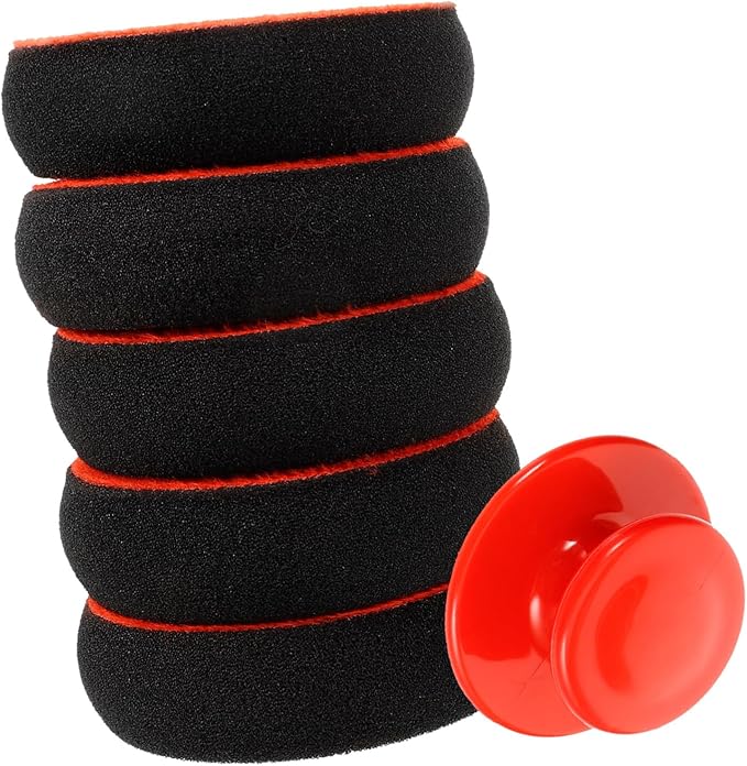 Mobestech 2sets Car Wax Applicator Pads Pads for Car Polishing Sponge Cleaning Kit Multi-Purpose Sponges